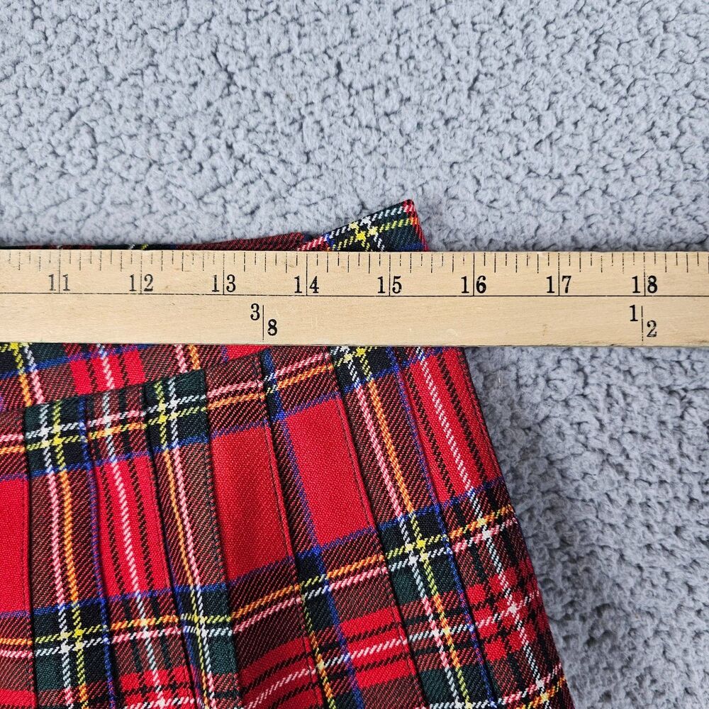 Lochcarron Kilt Skirt Women 18 Wool Midi Stewart Plaid VTG 90s Academia Heritage - Picture 7 of 10